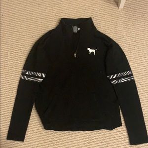 PINK Black Everyday Lounge Quarter-Zip Sweater